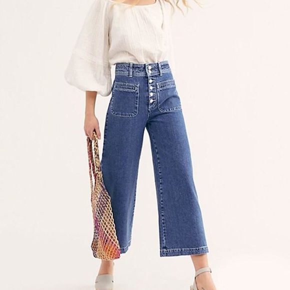 Free People Denim - Free People Colette Wide Leg Jeans